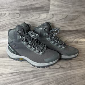 Merrell Women’s Thermo Kiruna Mid Waterproof Hiking Boots Gray Vibram Size 7